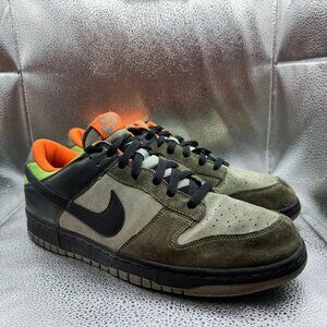 Size 12 Nike Dunk Low CL Green Mens Suede Adventure Park Sneakers 304714-301